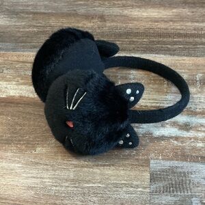 Adorable Black Cat Earmuffs Headband for Kids